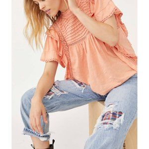 Free People Peach Blouse (NEW w/o tag))